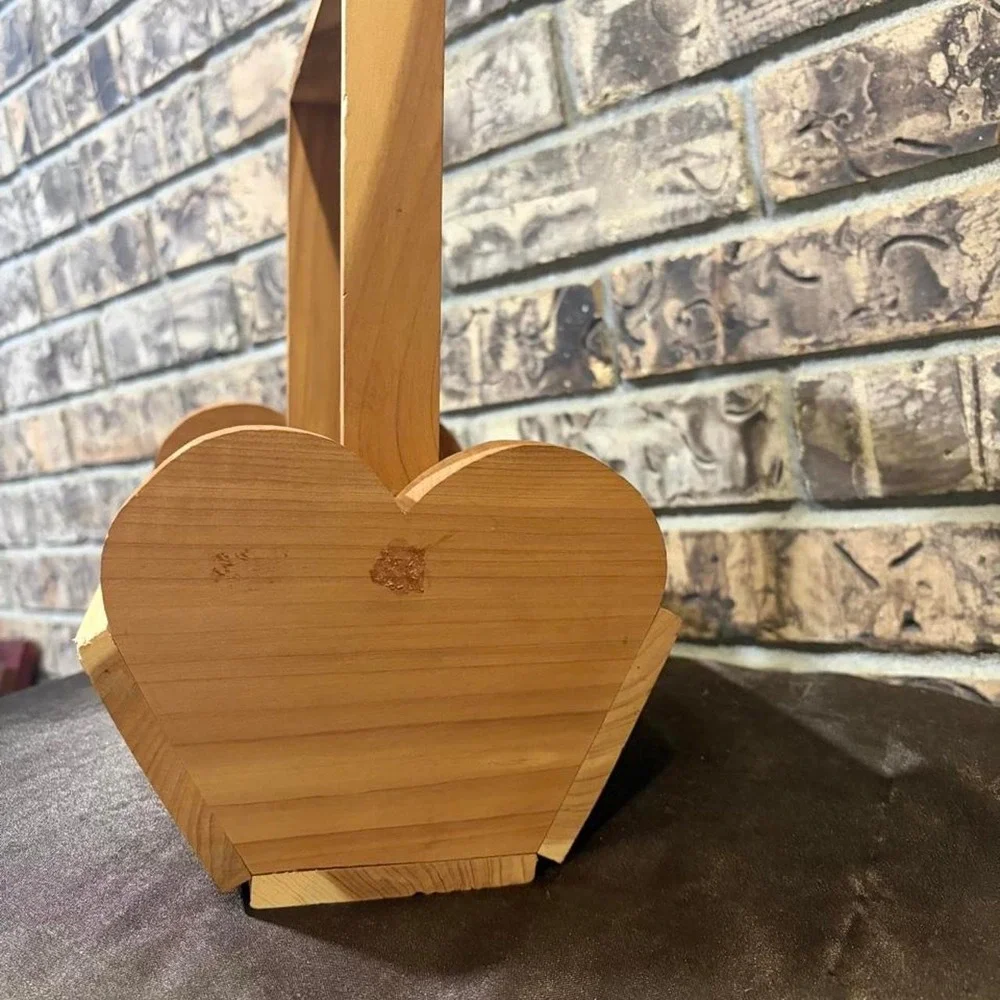 Wooden heart tote